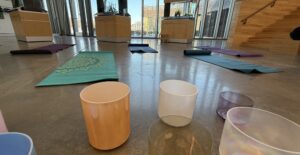 sound bath in a corporate space