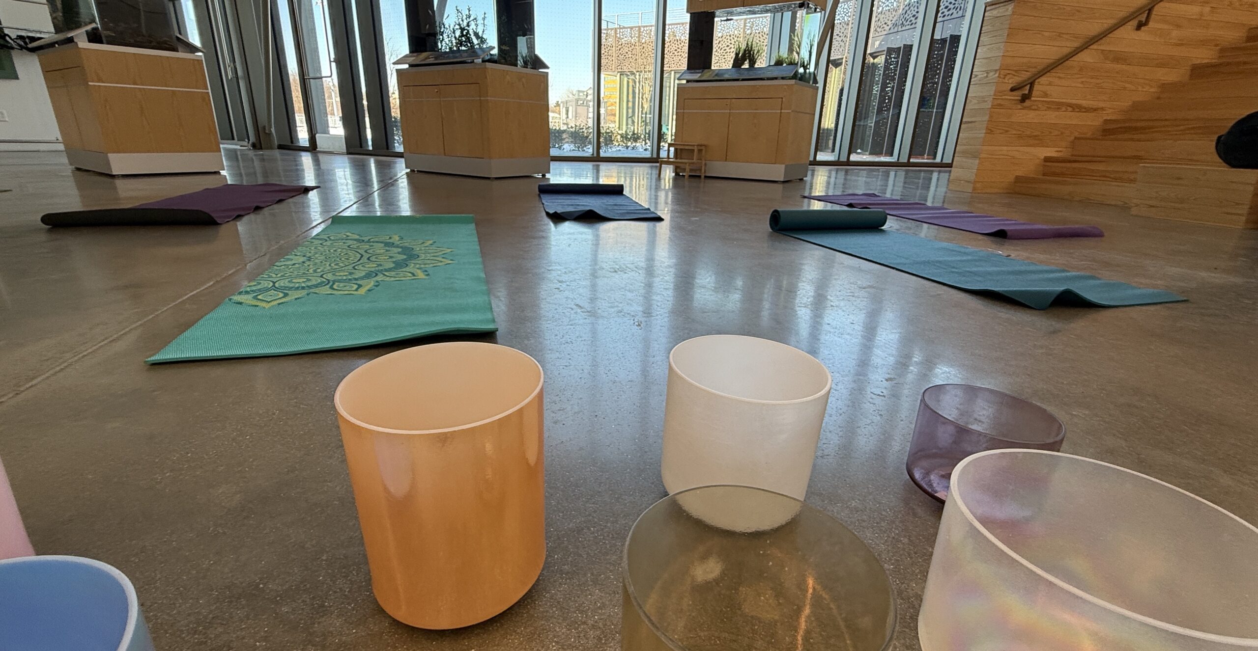 sound bath in a corporate space