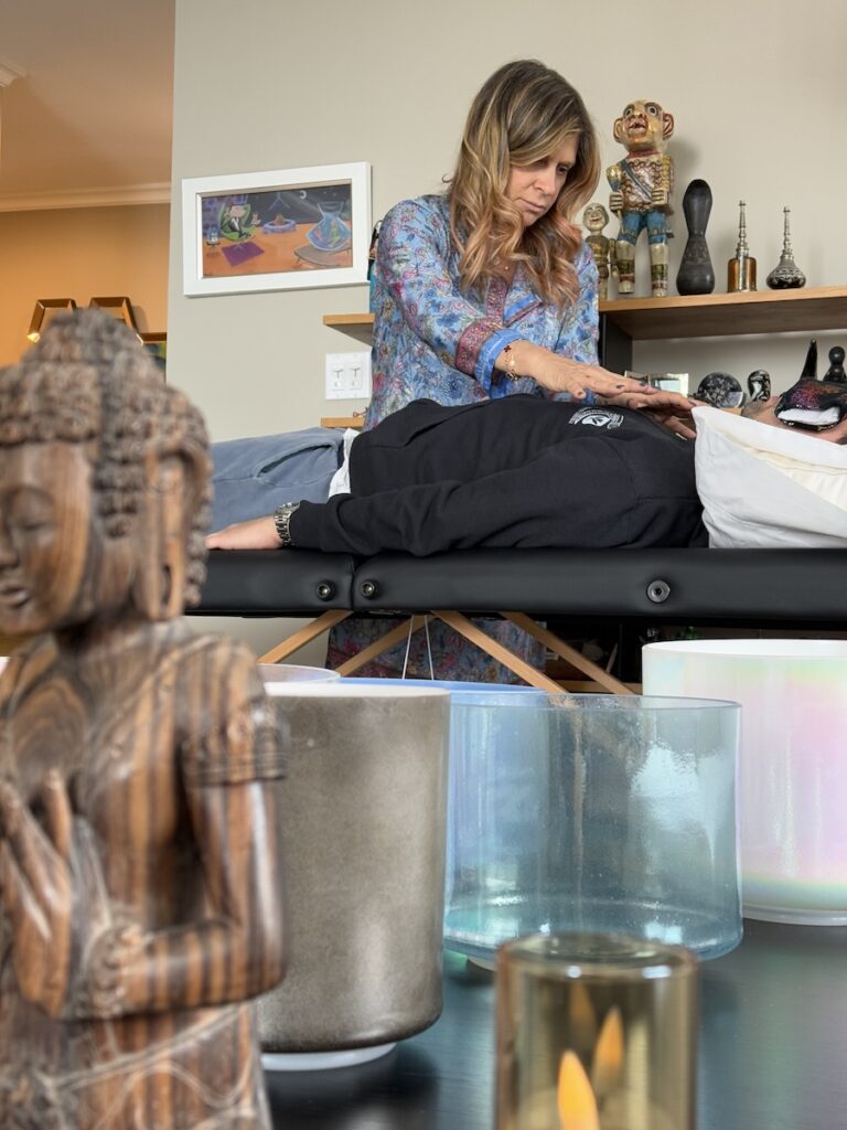 Lisa Cooper practicing reiki