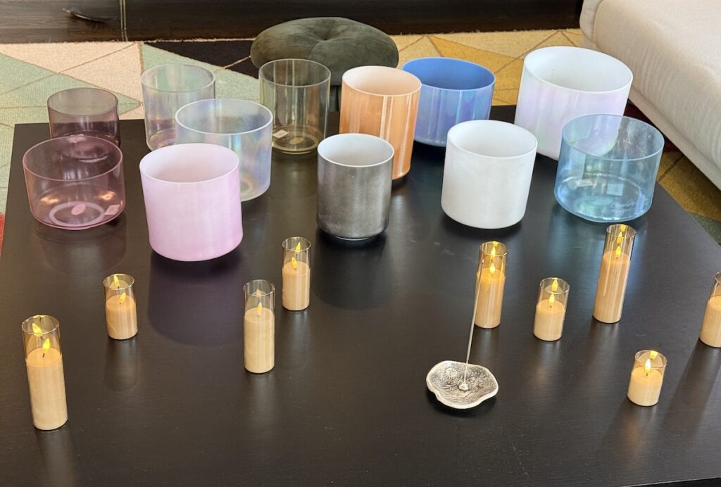 sound bath crystal singing bowls
