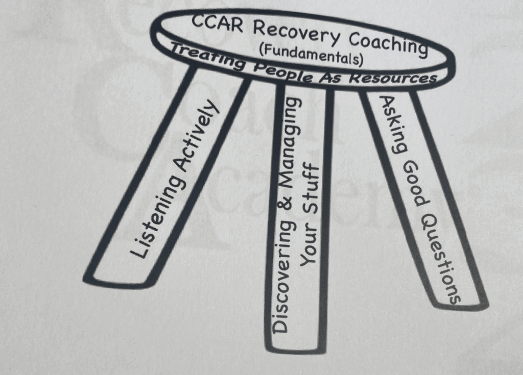 stool diagram of recovery coaching fundamentals