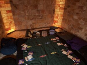 sound bath in a salt cave